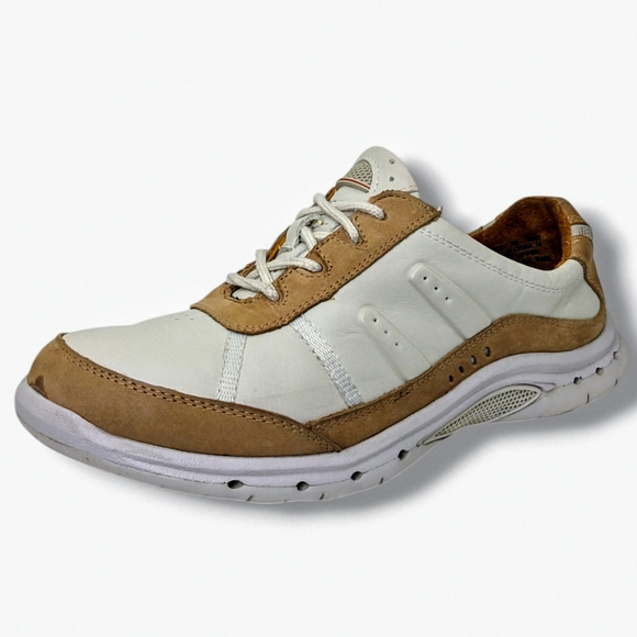 Clarks Unstructured | Two-Tone Leather Casual Comfort Sneakers Women's Size 7 - Picture 3 of 9